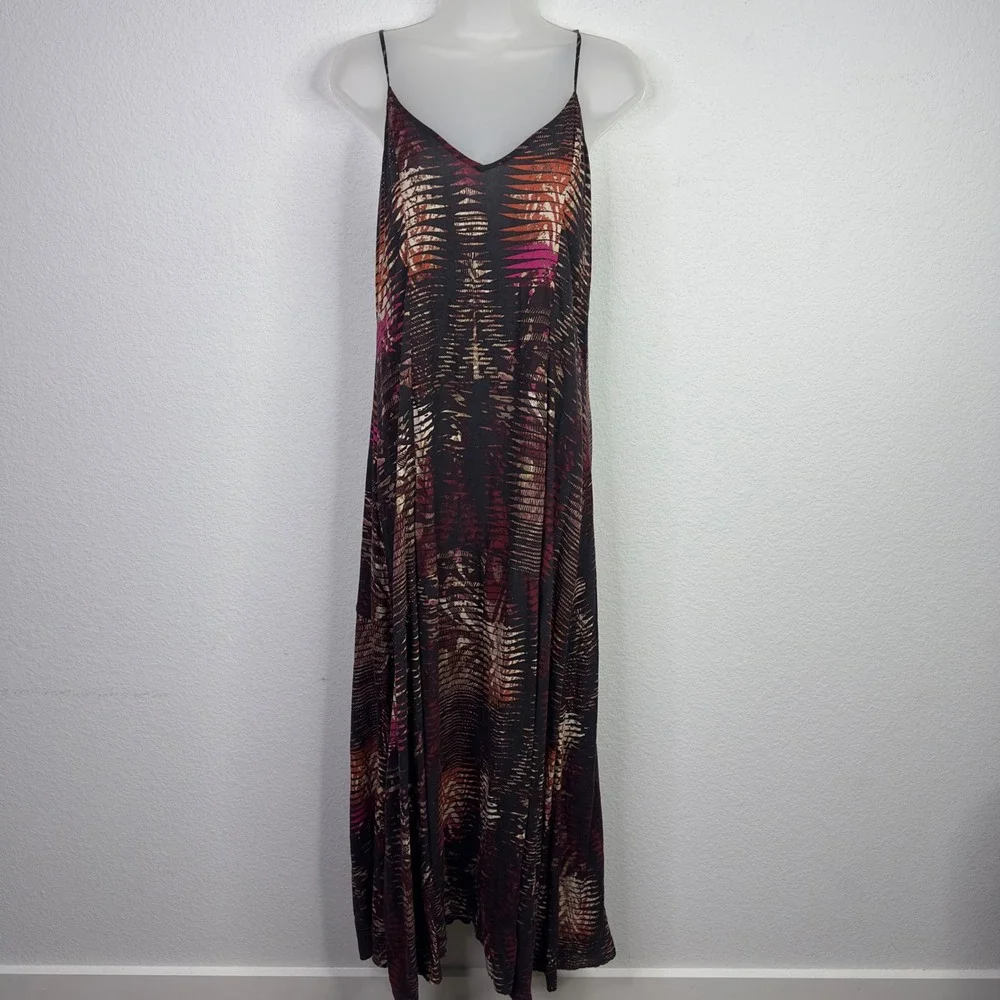 Abercrombie & Fitch Maxi Dress Womens M Lace-up Geometric Boho‎ Beach Whimsigoth